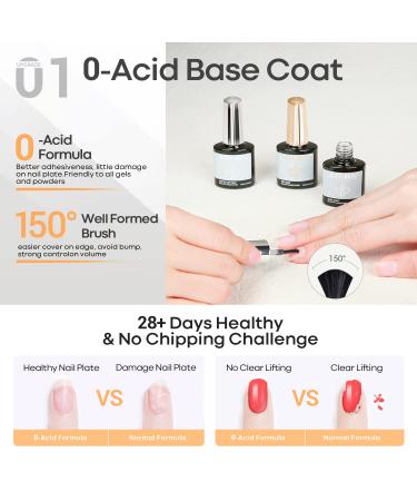 Modelones 10ml Matte Top Coat Base Coat 3Pcs Set - No Wipe, Long Lasting, High Gloss Shine and Matte Effects | DIY Gel Nail Polish at Home - Buy Online on SooperMarket.com