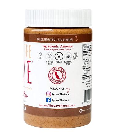 Spread The Love Almond Butter Unsalted 16 oz ( 454 g) - Buy Online on SooperMarket.com