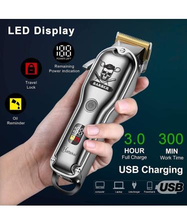 Hatteker Hair Cutting Kit Pro - Professional Barber Clippers for Men - Cordless Beard Trimmer - IPX7 Waterproof - Buy Online on SooperMarket.com