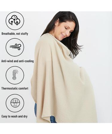 Zoneyan Musselin Still Towel - Soft & Breathable Cotton Breastfeeding Support for Moms & Babies (Khaki) - Perfect for On-the-Go - Buy Online on SooperMarket.com