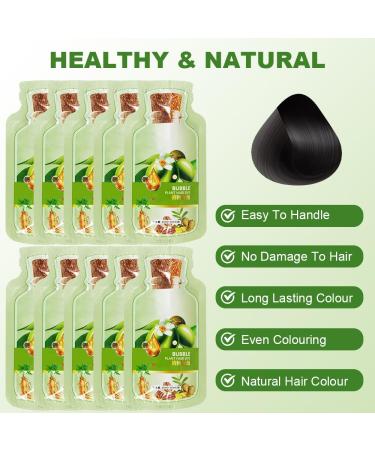 Buy Bubble Plant Hair Dye - Natural Botanical Hair Coloring Cream for Men & Women | Pure Plant Extracts for Black Hair Color - Buy Online on SooperMarket.com