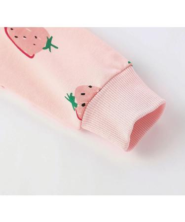 Girls Cotton Sweatshirt - Long Sleeve Casual Jumper for Kids | Toddler Clothes Age 4-5 Years | Strawberry Design - Buy Online on SooperMarket.com