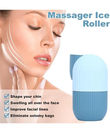 Ice Roller Ice Roller For Face and Eye Ice Facial Ice Roller for Face Eye and Neck Ice Face Mold for Face Shrink Pores Reduce Acne Enhance Your Natural Glow Remove Fine Lines Shrink Pores (Blue) - Buy Online on SooperMarket.com