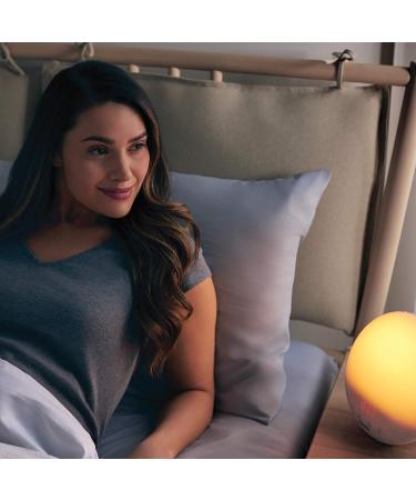 Philips HF3519/01 Wake-Up Light Alarm Clock | Sunrise Function Digital FM Radio White | Best International Shipping - Buy Online on SooperMarket.com