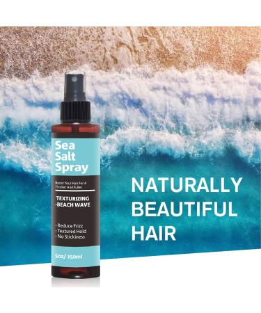 Sea Salt Spray 150ml Hair Styling Nourishing Spray Easy to Clean Hair Texture Spray for Beachy Waves Salt Water Spray Provides Volume and Hold for Men & Women - Buy Online on SooperMarket.com