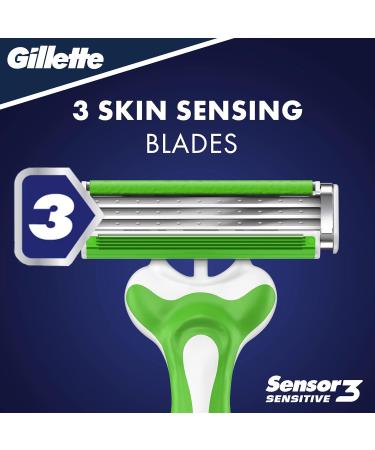 Gillette Sensor3 Men's Disposable Razor Bundle | Sensor3 and Sensor3 Sensitive (4 Razors Each) Razor + Razor 4 Count 4 Count (Pack of 1) - Buy Online on SooperMarket.com