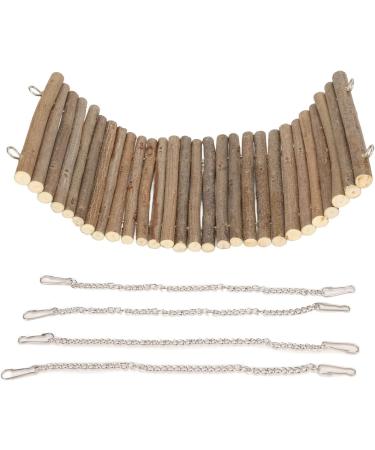 Multifunctional Rabbit Wood Swing - Natural Wooden Hammock for Hamsters Mice & Sparrows | Cute Resting Platform (15x35 cm) - Buy Online on SooperMarket.com