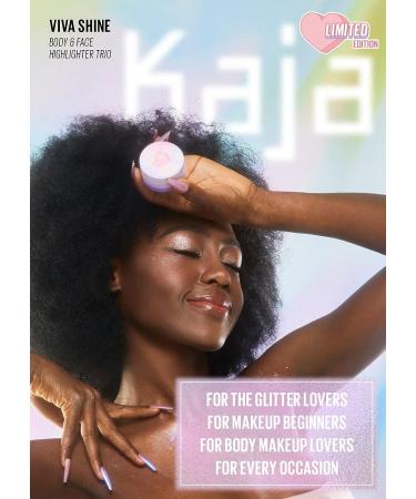 KAJA Viva Shine BENTO | Multi-Highlighter Trio | Glitter for Face & Body | Vegan & Cruelty-Free - 18 Viva Shine - Buy Online on SooperMarket.com