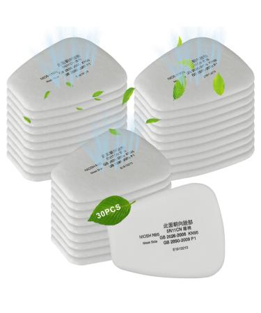 30PCS Filter Cotton of Respirator - Spray Paint Dust-proof Anti-particles For 6200 6800 7502 Series Gas Respirator (5N11)