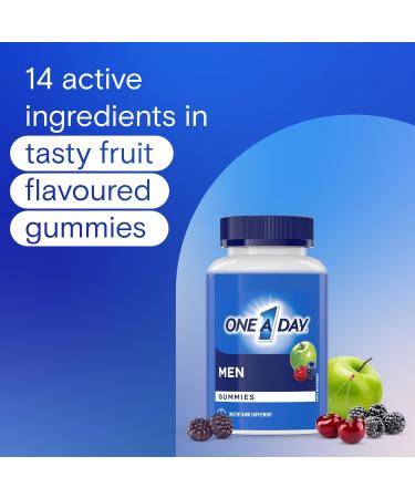 One A Day Men's Multivitamin Gummies - Daily Gummy Vitamins For Men With Vitamin A C D Zinc For Immune And Bone Health Biotin For Energy Metabolism Vitamin E Selenium Antioxidants 60 Gummies - Buy Online on SooperMarket.com
