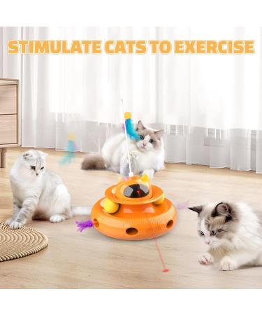 Dreamon 4-in-1 Interactive Electric Cat Toy - Self-Entertainment Cat Intelligence Toy with 5 Spring Replacements & USB | Best for International Shipping - Buy Online on SooperMarket.com
