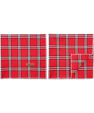 Buy Lionheart Glory Christmas Dog Neckerchief - Soft Cotton Adjustable Bib for Large Dogs - Packable Checkered Design - Buy Online on SooperMarket.com