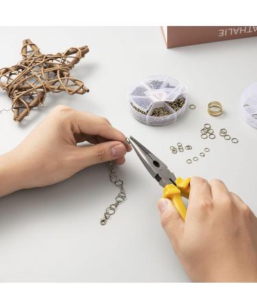 1000PCS Open Jump Rings Kit with Lobster Clasps and Opener - Gold | Handyman Crafts for Jewelry Making, Keychains, and Necklace Repair - Buy Online on SooperMarket.com