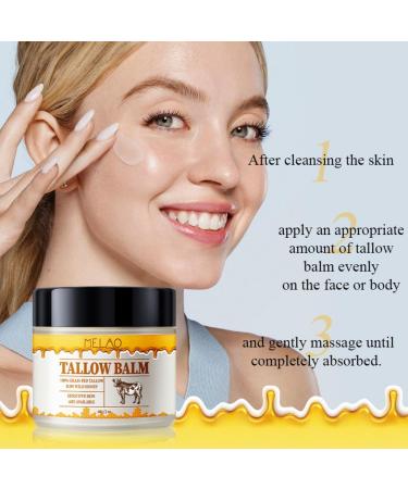 Tallow Balm Moisturiser Tallow Honey Balm for Face Deeply Nourishing Long-Lasting Moisturising Improve Dry Rough Skin Total Body Care Moisturiser 60g - Buy Online on SooperMarket.com