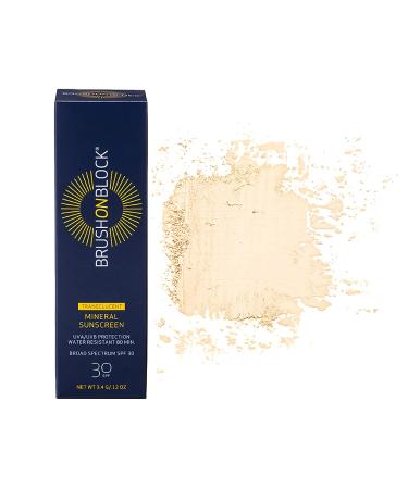 Brush on Block SPF 30 Mineral Powder Sunscreen Kit | Translucent Brush with 2 Eco-Friendly Refills - Buy Online on SooperMarket.com