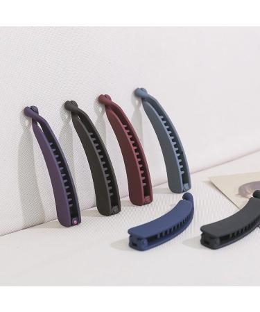 6Pcs Banana Ponytail Holder Clip Fashionable Large Banana Hair Clip Strong Hold Ponytail Banana Clips Vintage Comb Banana Clips for Women Girls - Buy Online on SooperMarket.com