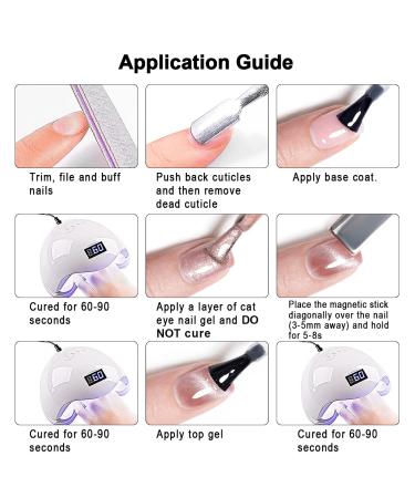 9D Cateye Gel Nail Polish - Nude Sheer Pink with Silver Glitter - 15ml Single Bottle with Magnet Stick - UV/LED Curing - Soak Off - Home Salon - Buy Online on SooperMarket.com