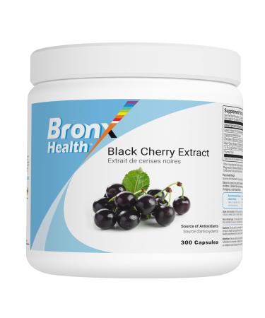 BRONX Black Cherry Extract | 300 Capsules | Source of Antioxidants | Bulk Supplement