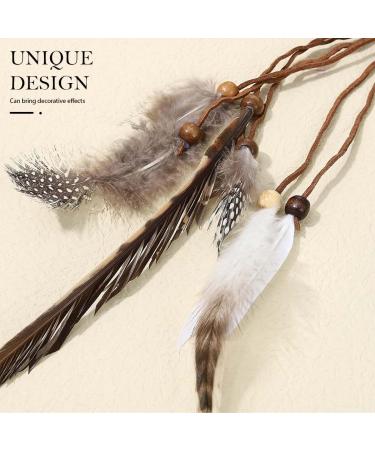 Zoestar Boho Feather Headband - Vintage Bronze Hippie Headdress & Festival Hair Jewelry for Women & Girls - Buy Online on SooperMarket.com
