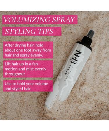 N+B Volumizing Spray | Medium Hold Fast Drying Lightweight | Non-Sticky Fights Frizz Heat Protectant Adds Volume | For All Hair Types and Textures | 10 oz - Buy Online on SooperMarket.com
