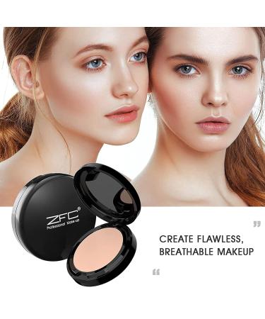 ZFC Foundation Makeup Cream Medium-to-Full Coverage Foundation Concealer Long Lasting Waterproof Up to 12HR Hybrid Setting Powder Matte Finish 0.67 oz 1 Count (Natural) Natural--A03 - Buy Online on SooperMarket.com
