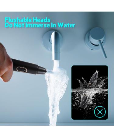 FEITA Ear and Nose Hair Trimmer for Men - Rechargeable Cordless 360 Rotating Dual-Blade Waterproof Nose Clippers - Perfect Gifts for Dad & Him Black - Buy Online on SooperMarket.com