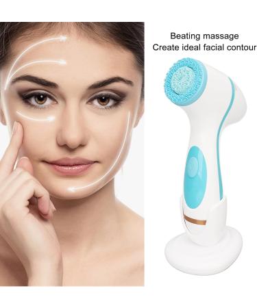 Face Wash Electric Cleaner Rechargeable with Multi Effect Skin Care Counter Rotating Head for Deep Cleansing and Vibration Beating Function 3 Brush Heads for Skin Exfoliating - Buy Online on SooperMarket.com
