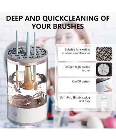 Buy Automatic Makeup Brush Cleaner - Rechargeable Quick Dry Transparent Washer for Effortless Cleaning - Buy Online on SooperMarket.com