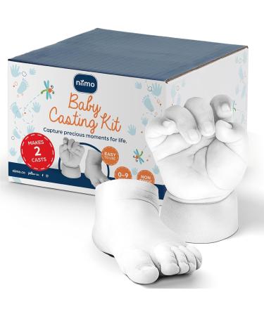 Niimo 3D printing baby hand and foot - skin -proof baby plasterprint set baby impression hand foot handprint baby footprint baby baby gifts impression set baby baby impression set for 2 prints baby 3D printing set