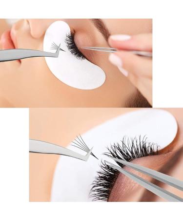 Lash Extension Tweezers Set - Curved & Straight Pointed Applicator Tool for Eyelash Extensions - Buy Online on SooperMarket.com