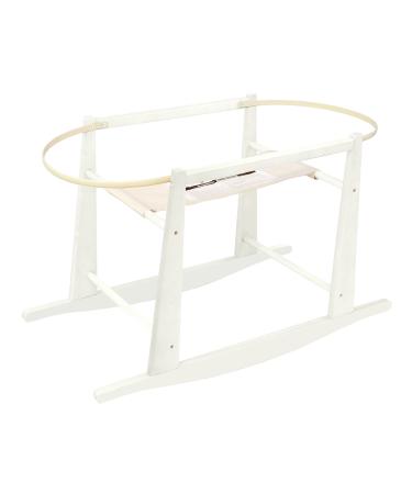 Jolly Jumper Rocking Wooden Moses Basket Stand, Antique White