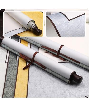STOBOK 2pcs Blank Rice Paper Scroll Decked Accessories Quill Household Blank Scroll Office Set Wall Hanging Silverx2pcs 1.5X40X117CMx2pcs - Buy Online on SooperMarket.com