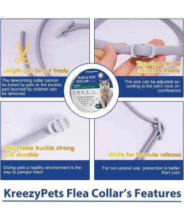 Kreezypet Flea and Tick Collar for Cats | 24-Month Protection | Essential Oils | 19 Inches | 3-Pack | International Shipping - Buy Online on SooperMarket.com