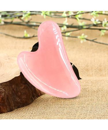 COOESS Gua Sha Tool - Natural Rose Quartz Facial Massage Tool for Eyes Neck & Body | Genuine Jade Stone Gua Sha for Radiant Skin - Buy Online on SooperMarket.com