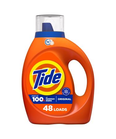 Tide Liquid Laundry Detergent HE Compatible Original Scent 48 loads 63 fl oz