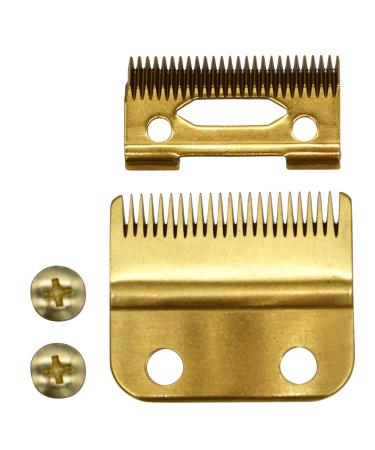 Professional Replacment Blades Set for Hair Clipper Compatible with BaBylissPRO Barberology FX870 FXF880 FX810 FX825 FX673N (Gold)