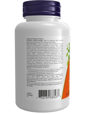 NOW Supplements Relora 300mg Capsules 120 Count & Supplements 5-HTP (5-Hydroxytryptophan) 100mg Capsules 120 Count SUPPLEMENT + SUPPLEMENT NOW 5-HTP 100mg - Buy Online on SooperMarket.com