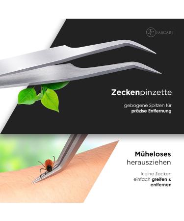 Fabcare 2 in 1 Tick Pliers - Tick Tweezers & Hooks for Dogs Cats & Humans | Includes Case eBook & ID Card - Ultimate Tick Remover for All Sizes - Buy Online on SooperMarket.com