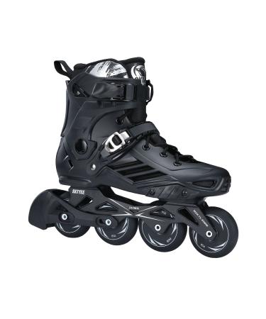 Professional Inline Skates for Women Men, Roller Skates Adult Male Female, Comfortable Breathabl Speed Racing Skates with Washable Lining, Beginner, Black Black MEN 5.5/WOMEN 6.5