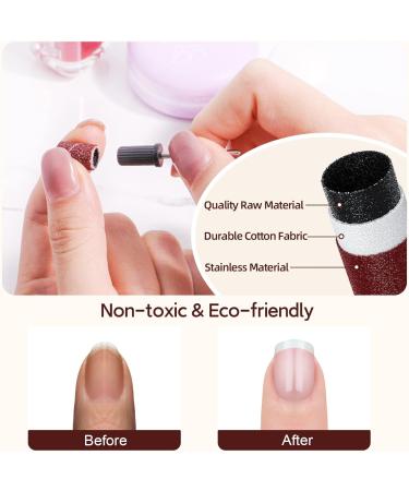 Alle's 150Pcs Nail Drill Sanding Bands Set - 80/120/180 Grits with 3/32 Nail Bits | Manicure & Pedicure Sanding Bits Kit | Christmas Gift - Buy Online on SooperMarket.com