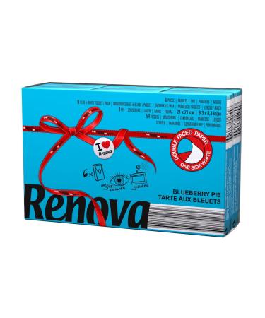 Renova Red Label blue handkerchiefs with blueberry pie flavour 6 packs 20 pieces