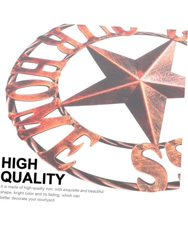 Cabilock Retro Wrought Iron Disc Ornament Rustic Decor for Home Wall Creative Hanging Decor Indoor Crafts - Buy Online on SooperMarket.com