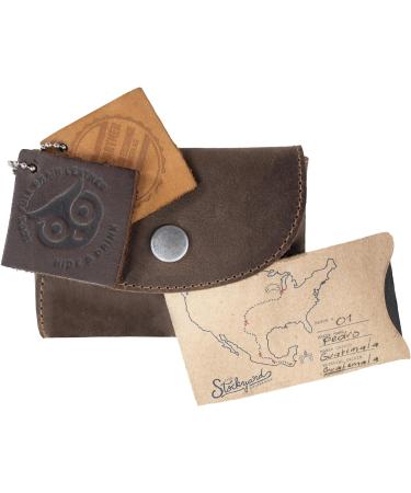 Handmade Leather Razor Case - Bourbon Brown Razor Accessories | Classic Grooming Kit (4.92x2.9x0.79 in) - Buy Online on SooperMarket.com
