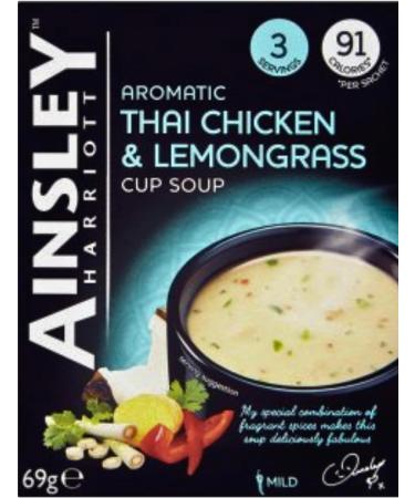 Ainsley Harriott Cup Soup 4 Box Multi Variety Pack 3 Sachets Each of Chicken & Lemongrass Mulligatawny Vegetable Chowder Wild Mushroom Instant Snack - Buy Online on SooperMarket.com