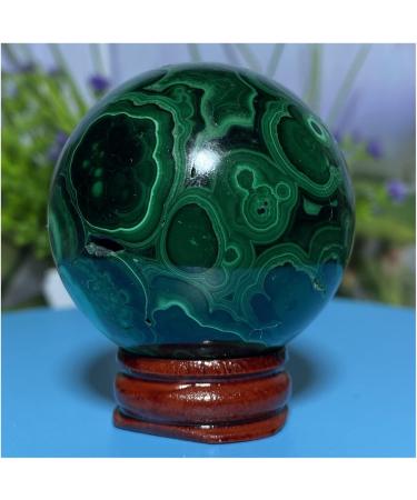 Natural Sphere Natural Geode Crystal Ball Green Malachite Hand Polished Gift Stone Home Decoration 1pc 270-280g - Buy Online on SooperMarket.com