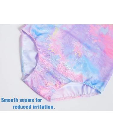 Sparkly Unicorn Rainbow Gymnastics Leotard for Girls | Long Sleeve Tumbling Outfit Age 2-9 Years | Tie Dye B 2-3T - Buy Online on SooperMarket.com