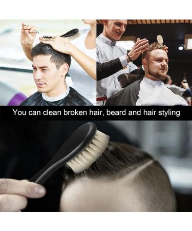 Barber Fade Brush Set - 2 Pieces Soft Beard Brush and Neck Duster with Wooden Handle for Hair Cutting Kits - Buy Online on SooperMarket.com