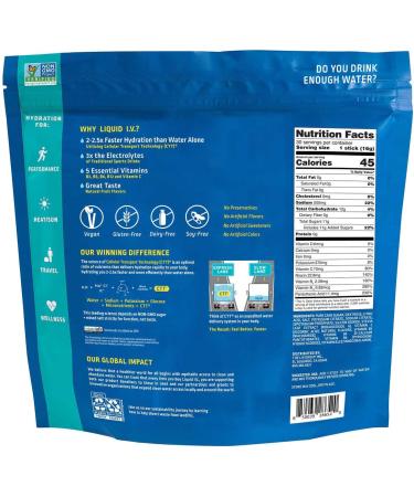Liquid IV Hydration Multiplier Drink Mix 30 Count Tropical Flavor 30 Total Individual Stick Packets 480 Grams - Buy Online on SooperMarket.com