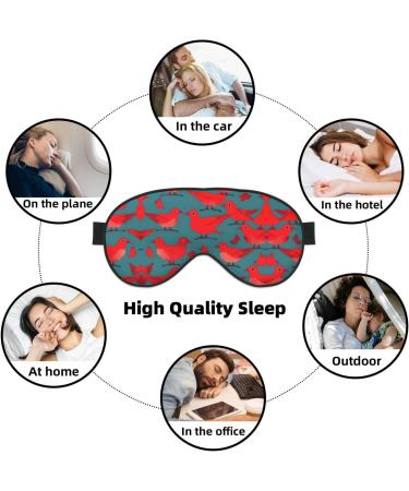 SSIMOO Red Birds Wild Eye Mask - Breathable Sleep Eye Patch for Women | Perfect for Travel & Relaxation - Buy Online on SooperMarket.com
