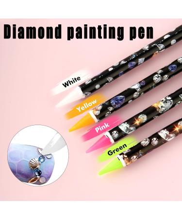 9PCS Wax Pencils for Diamond Painting Wax Pencil Wax Pencil for Rhinestones for Diamonds Applicator Nail Pencil Dotting Accessories for DIY Nail Tool Pencil Sharpener with Random Color - Buy Online on SooperMarket.com